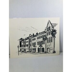 Charles Parnelle Charleston Rainbow Row Black & White